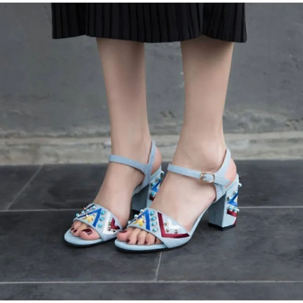 Stuart Weitzman Sandals In Sky Blue 7